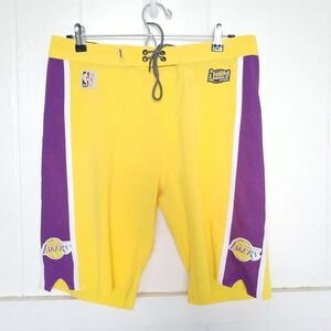 Hardwood Classics Los Angeles LAKERS Board Shorts Hawaiian Dreams‎ Sz 32 waist